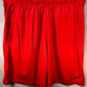 Nike Dri-FIT Red Athletic Draw String Basketball Shorts - Men’s Size Large